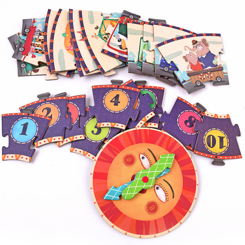 Milu Children's Educational Toys Big Block Paper Digital Clock