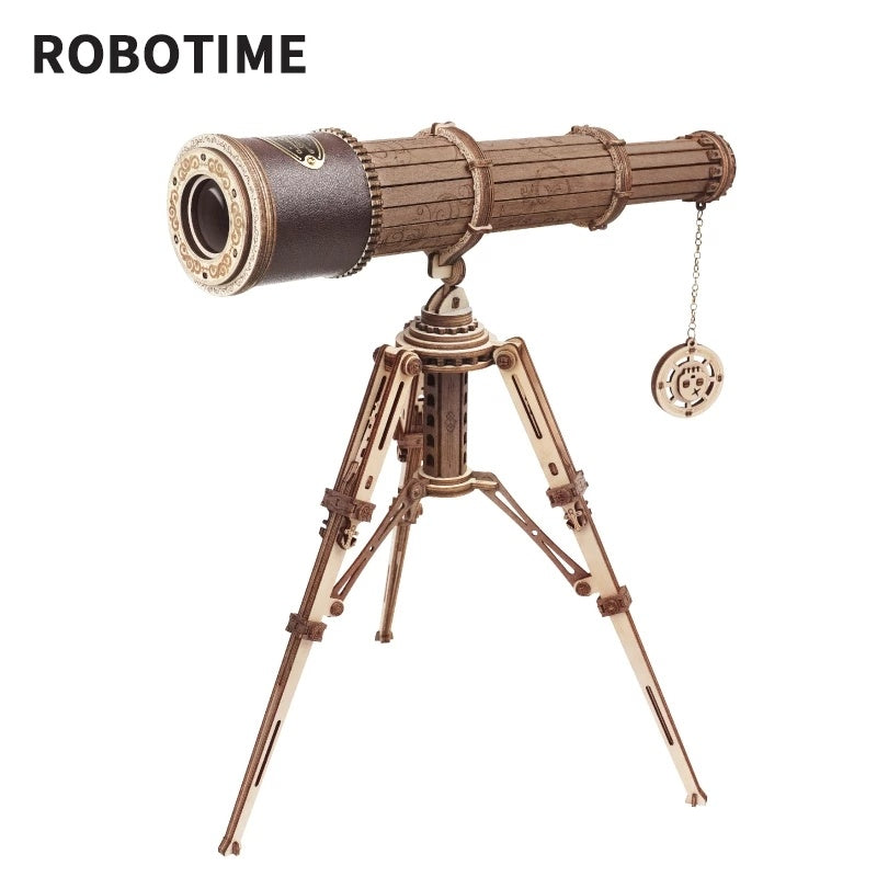 Robotime ROKR Monokulare Teleskop 3D Holz Puzzle Spiel Montage Spielzeug für Kinder Teens Erwachsene Geburtstag Weihnachten Geschenk Dropship