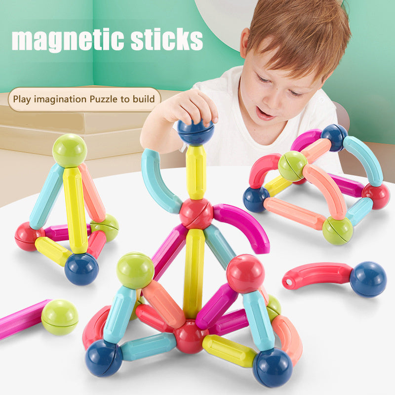 Große Größe DIY Magnetische Bau Set Frühe Lernen Konstruktor Vielzahl Magnetische Stange Bausteine Für Kinder Spielzeug Geschenk