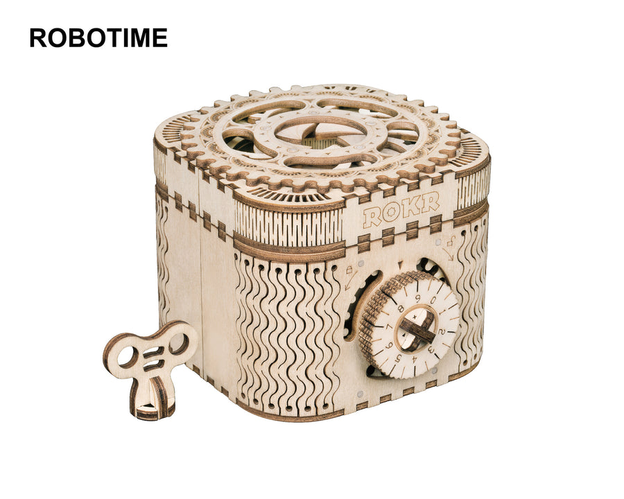 Robotime Rokr 123Pcs Schatz Box Kreative 3D Holz Puzzle Spiel Montage Spielzeug Chris Geschenk Für Kinder Erwachsene Jugendliche Dropshipping