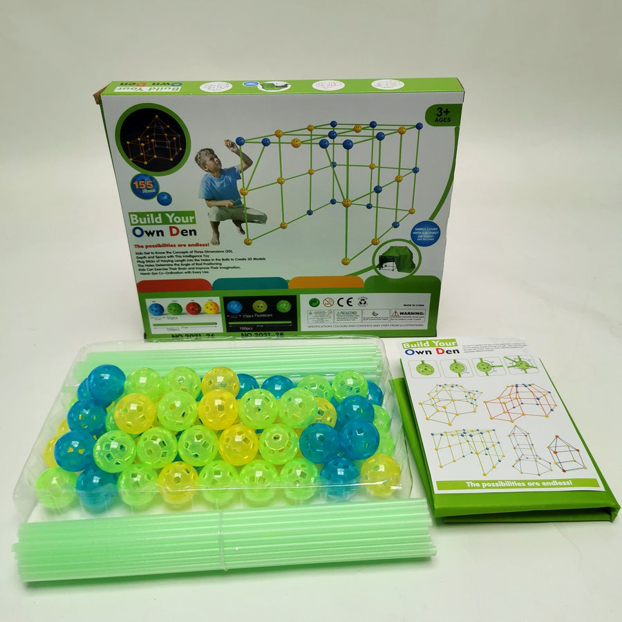 Kinder DIY Leuchtende Zelt Spielen Haus Spleißen Spielzeug