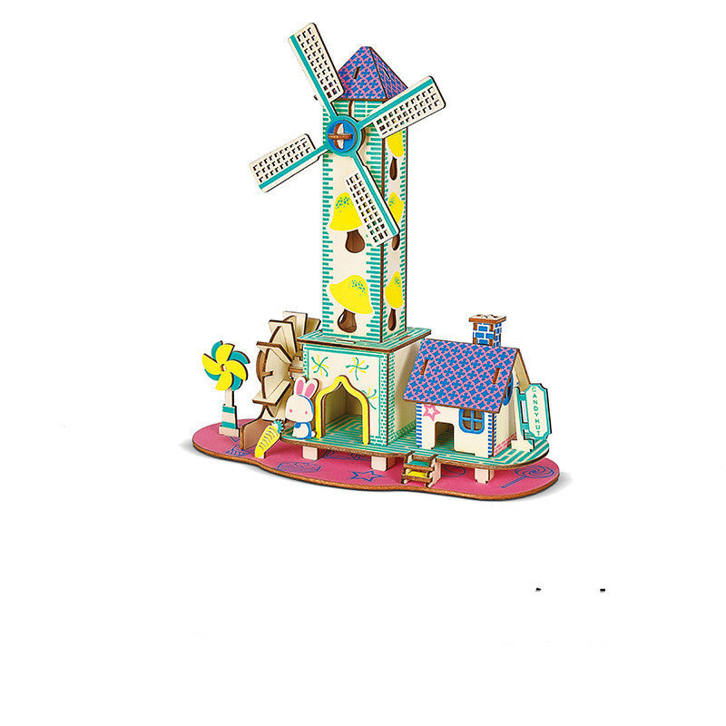 Holz Puzzle Modell 3D Drei-dimensional kinder Pädagogisches Spielzeug
