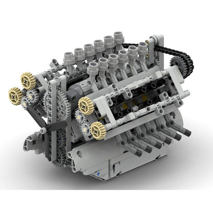 Bauklötze MOC-40128 V12 Generator Modellspielzeug mit Getriebe