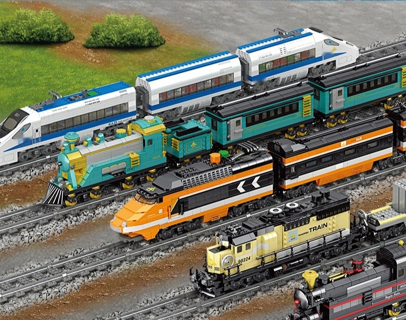 mytooy Modellzug mit Schienen Klemmbausteine