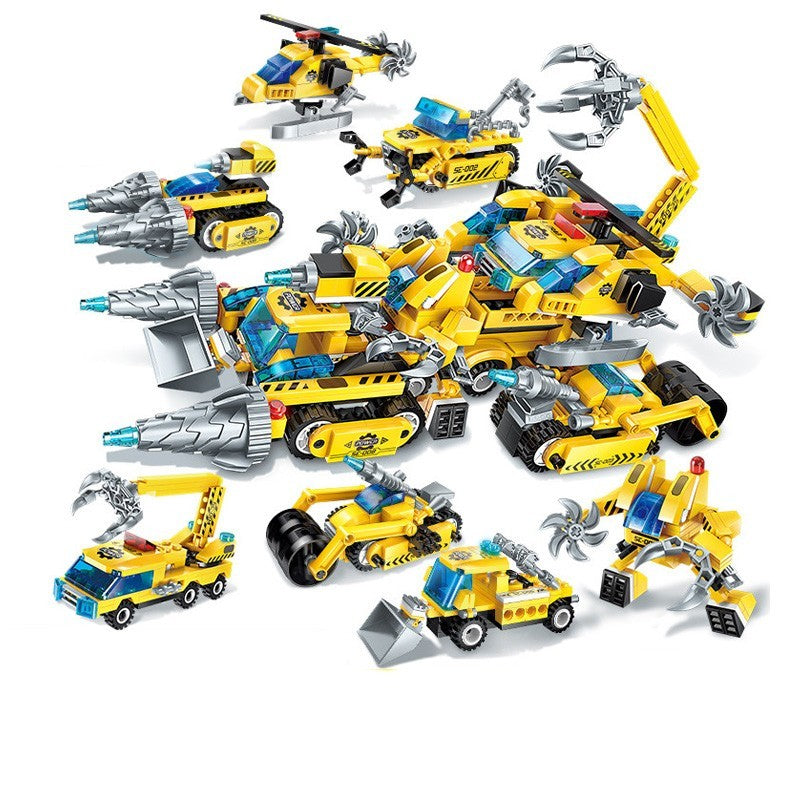 mytooy Transformierbarer Polizei-Roboter Klemmbausteine