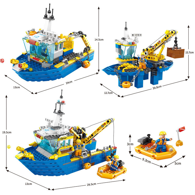 mytooy Marine Boote Klemmbausteine
