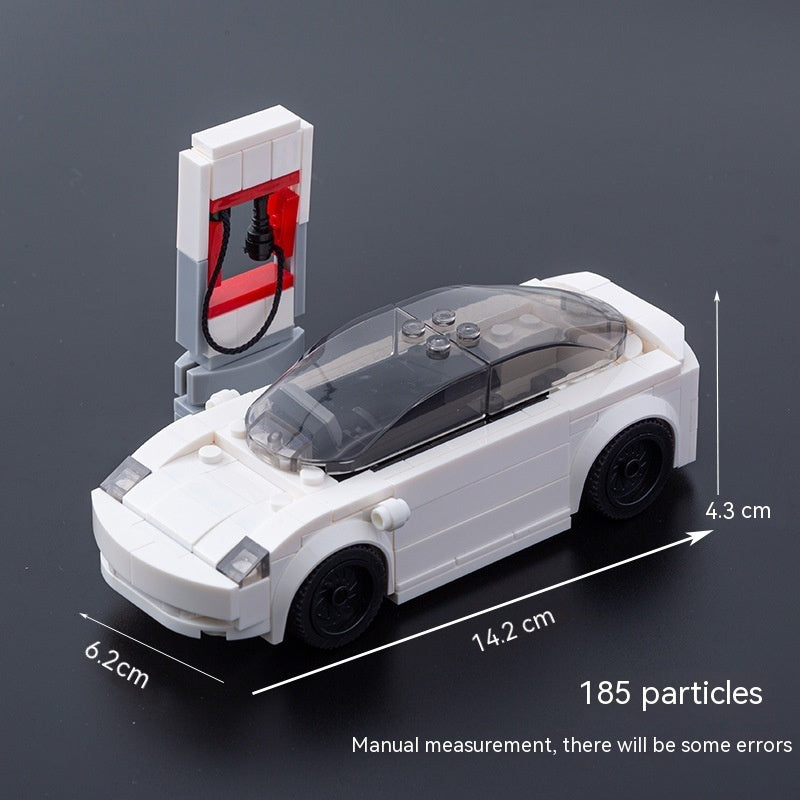 Chinesische Puzzle-Bausteine Tesla-Technologie Auto Kinder Lernspielzeug