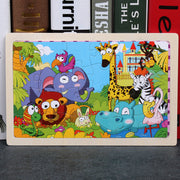 80PCS holz pädagogisches spielzeug bildungs entwicklung baby kinder ausbildung spielzeug kinder tier puzzle