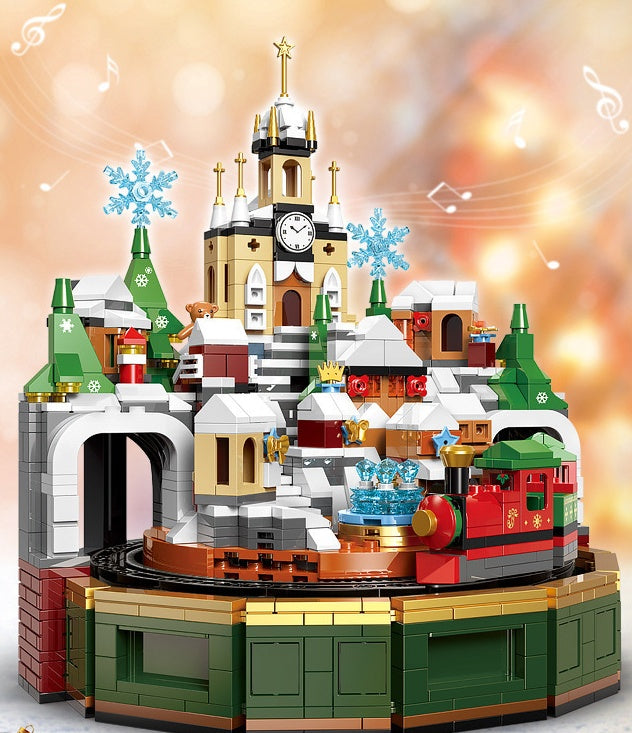 18020 weihnachten Burg Musik Box Baustein Spielzeug