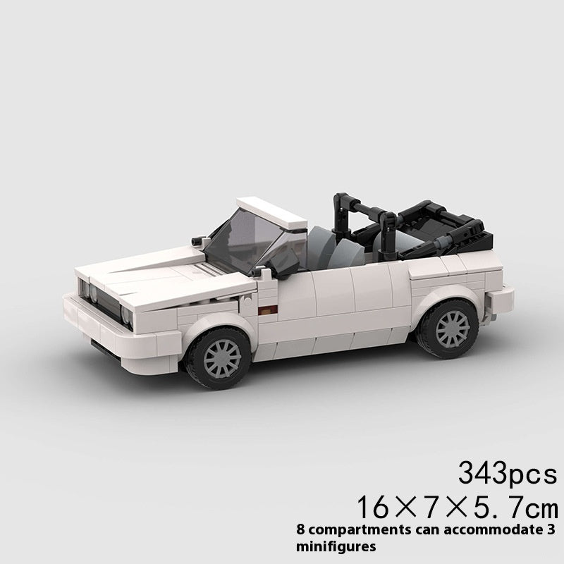 "Small Particle MK1 Cabriolet Racing MOC Zusammengebautes Bauklötze Spielzeug"