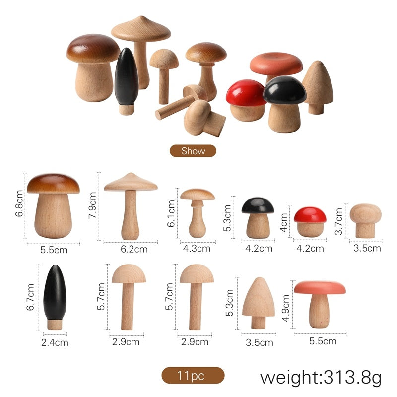 Buche Holz Pilz Gestapelt Baby Frühe Bildung Puzzle Block Spielzeug