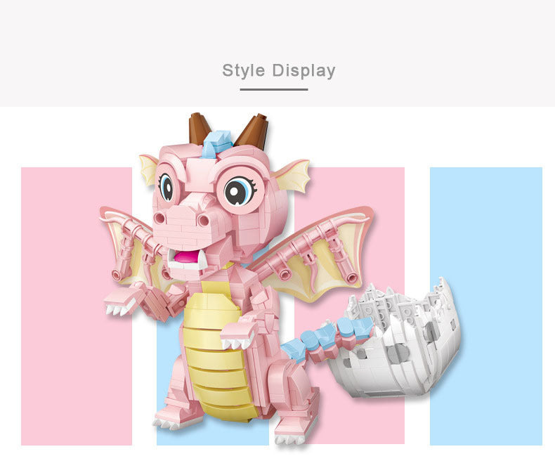 Kleine Partikel Bausteine Dinosaurier Modell Patchwork Pädagogisches Spielzeug