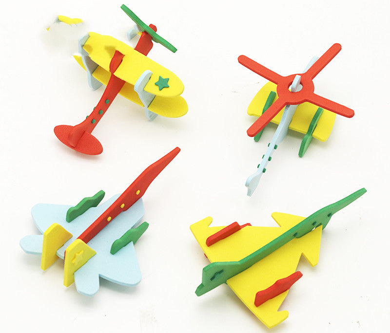 Kinder DIY-Bastelset zum Zusammenbauen von Autos und Flugzeugen – Materialpaket – Lernspielzeug