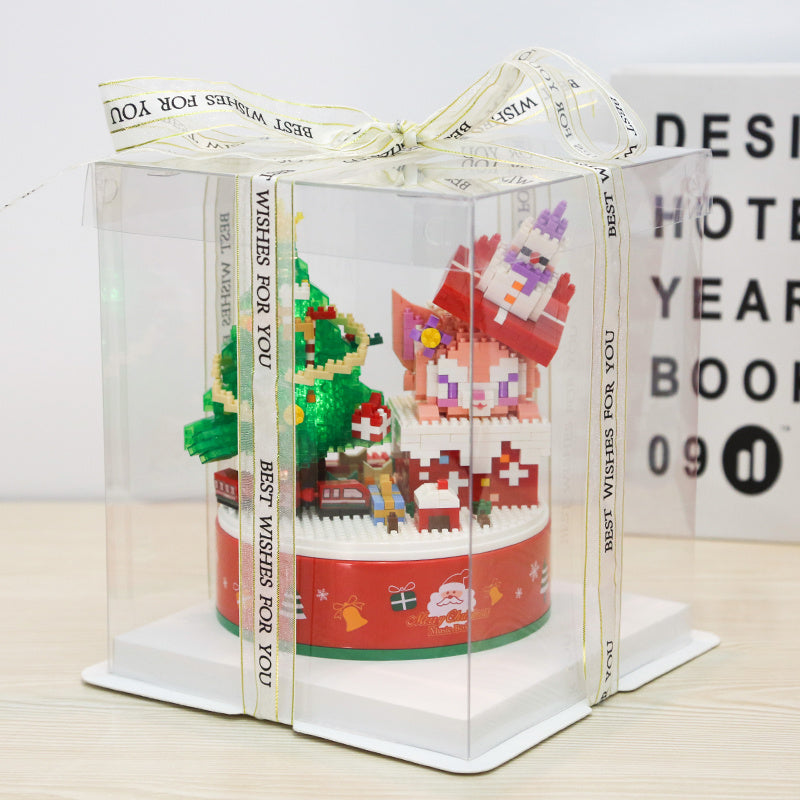 Weihnachts geschenk Baumhaus Schloss montage kleines Partikel bau spielzeug
