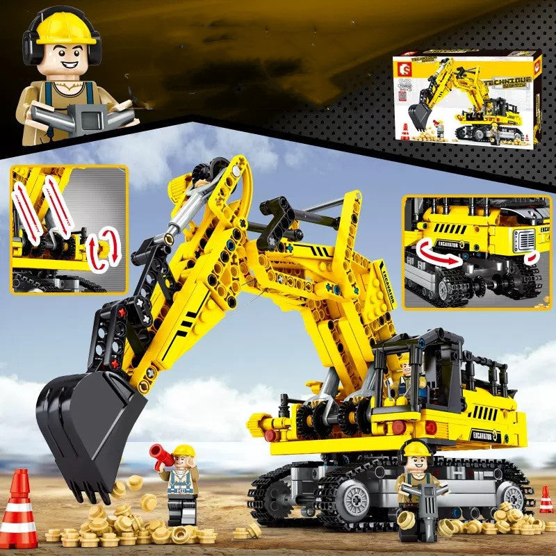 mytooy Baustellenfahrzeug Klemmbausteine