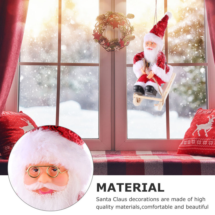 Cartoon Stoff Plüsch Santa Claus Puppen Kinderspiel zeug Anhänger Fenster Dekorationen