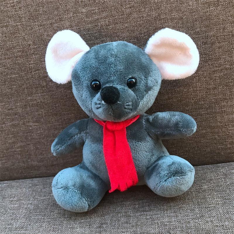 Niedliche Weihnachts-Hirsch und kleine Maus-Plüschtiere