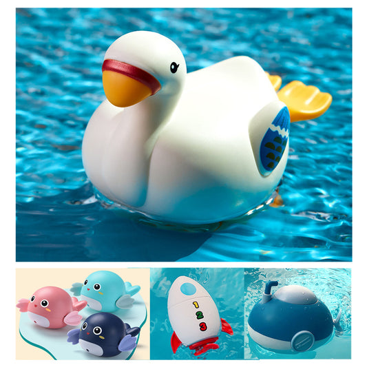 Baby Bad Spielzeug Nette Cartoon Gans Delphin Schwimmen Wind-up Uhrwerk Infant Kinder Wasser Spielzeug Geschenke Kinder Duschen Spielzeug