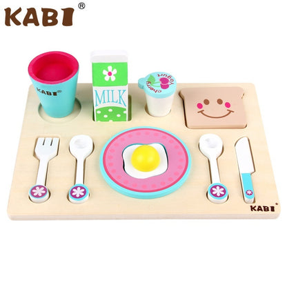 Simulation Kinder spielen Haus Nachmittag Tee Dessert Kuchen Tee Topf und Tasse Tee Set Holz spielzeug Anzug