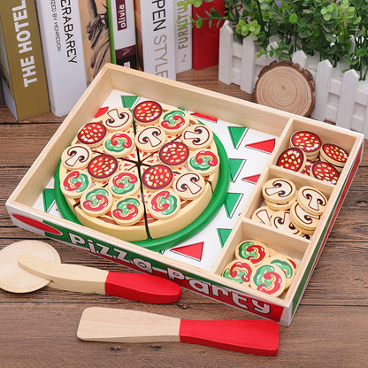 Holz kinder Pädagogisches Pizza Schneiden Spielzeug