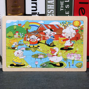 80PCS holz pädagogisches spielzeug bildungs entwicklung baby kinder ausbildung spielzeug kinder tier puzzle