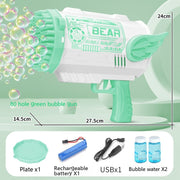 80 Löcher Bazooka Bubble Machine Kinderspiel zeug