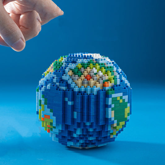 Bausteine Pixel Erde Planeten Modell Pädagogisches Spielzeug