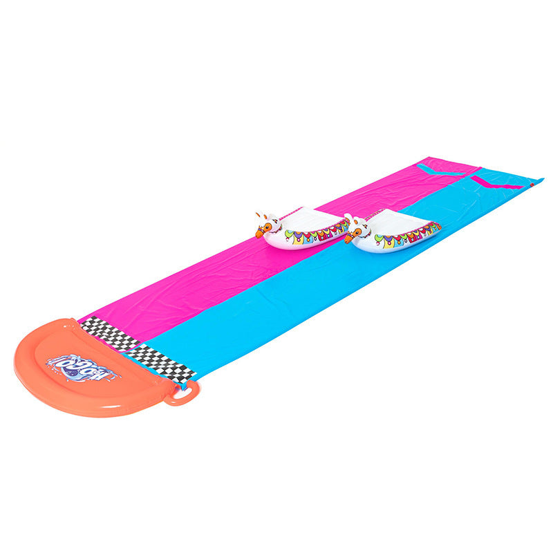 Outdoor-Park-Gras-Wasserspray-Doppel-Surf-Wasserrutsche-Aufblasbare Spielzeuge