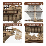 mytooy Piratenschiff Star of Belhaven Holzpuzzle