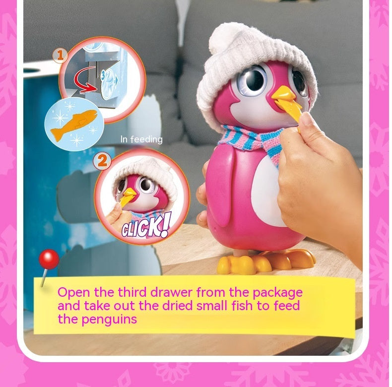 Niedliche kleine Pinguin-Simulation Elektrische Kinder Cartoon Kunststoff Haustier Spielzeug