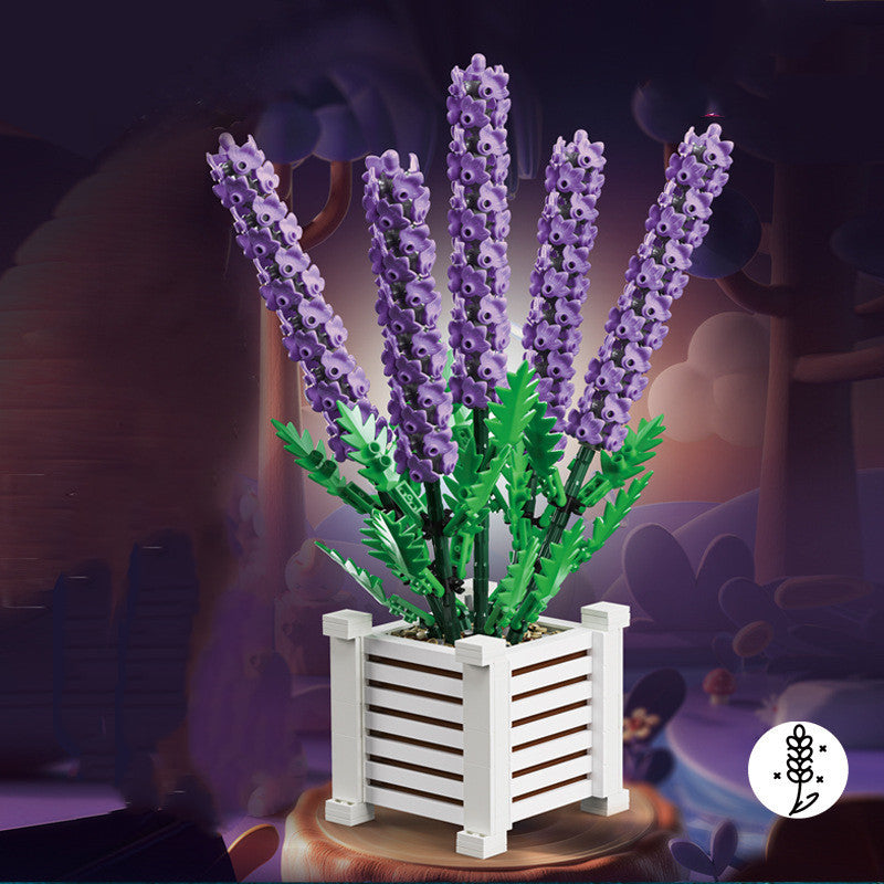 Bausteine Blume Kleine Partikel zusammen gebrochenes Spielzeug