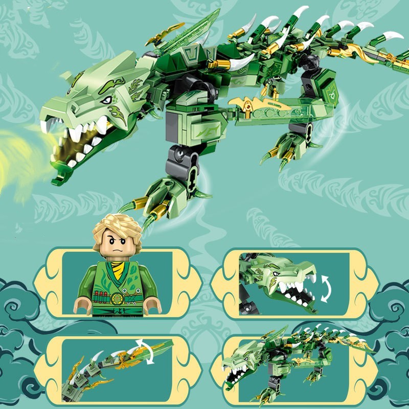 Drachenboot Lego kleine Partikel ineinandergreifende Gebäude blöcke Kinder pädagogisches Spielzeug