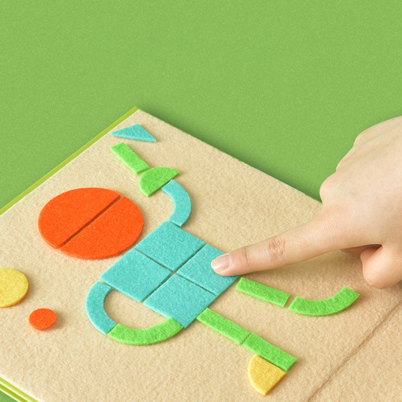 Frühe Bildung Erleuchtung Bildungs-Spielzeug Geometrisches Filz-Mal- und Collage-Kit für Kinder Selbstgemacht