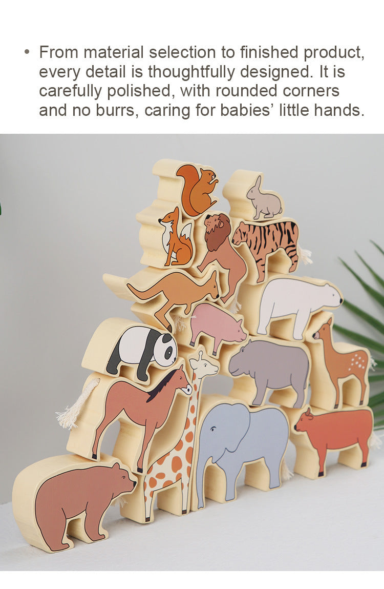 Tierische Jenga-Balance-Bausteine Hand-Auge-Koordination spielzeug