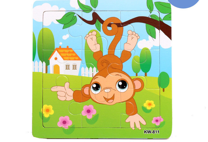 Holzpuzzle Tiere Puzzlespielzeug Frühkindliche Eltern-Kind-Spiele