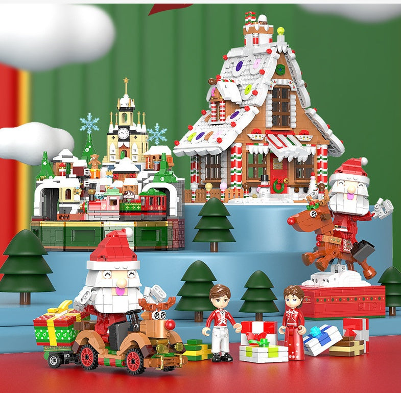 18020 weihnachten Burg Musik Box Baustein Spielzeug