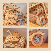 Robotime Rolife Vintage Auto Modell 3D Holz Puzzle Spielzeug für Kinder Erwachsene