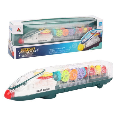 Transparentes Zahnrad Auto CRH Harmony Elektrisches Universal licht Kinder pädagogisches Spielzeug