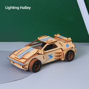 Drei dimensionales Puzzle-Auto Holz Kinder pädagogisches Spielzeug von Hand zusammen gebaut