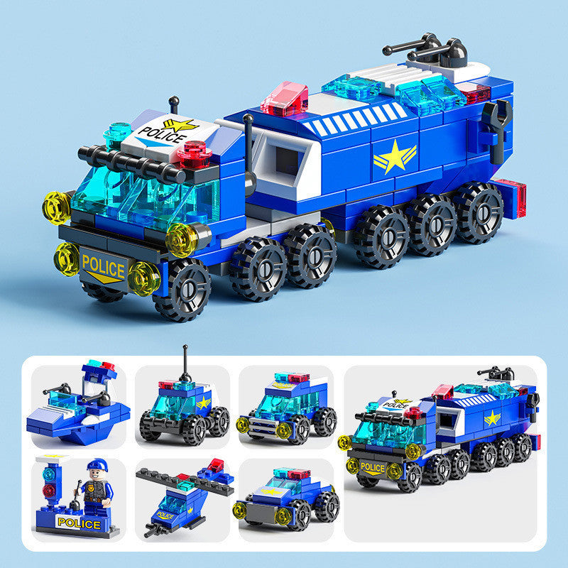 Militär panzer gebäude der Polizei Bausteine für Mosaik-Kinder pädagogisches Spielzeug