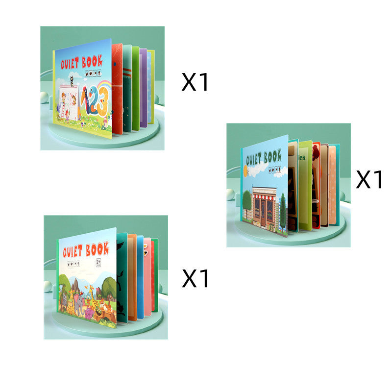 Kinder Pädagogisches Spielzeug Wiederholt Klebte Bücher Zu Lesen