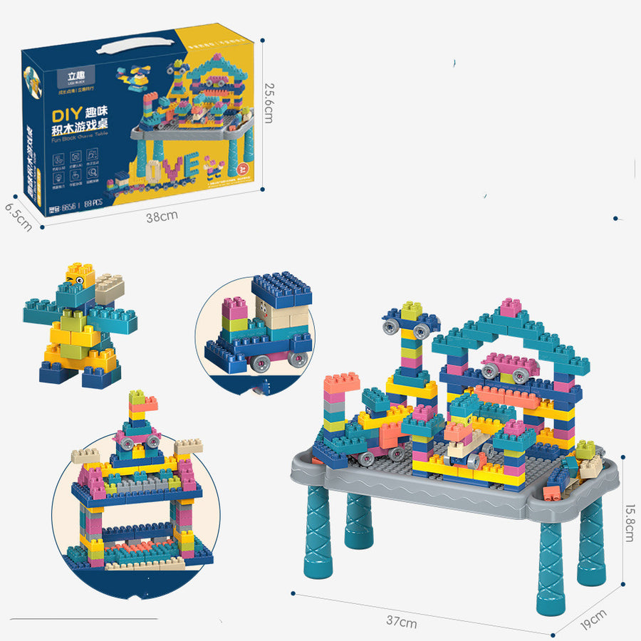 "Kindergarten-Bauklötze aus Kunststoff, zusammengebautes Lernspielzeug, tragbares Geschenkset in einer Box"