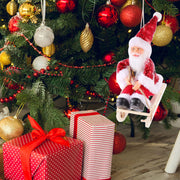 Cartoon Stoff Plüsch Santa Claus Puppen Kinderspiel zeug Anhänger Fenster Dekorationen