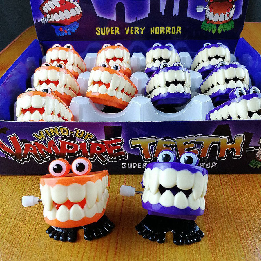 "Halloween Aufzieh-Geist-Zähne-Kettenspielzeug Geschenk Zahnarztmodell Spielzeug für Kinder Allerheiligen"