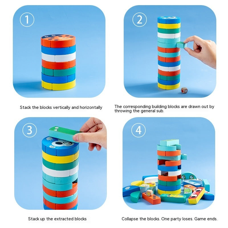 Jenga-Bausteine aus Holz für früh kindliche Bildung Spielzeug