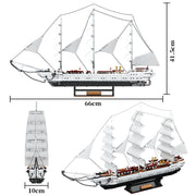 1672 Stück Segelboot White Swan Modell Bausteine DIY Jungen Spielzeug Geschenke für Kinder