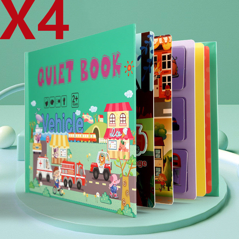 Kinder Pädagogisches Spielzeug Wiederholt Klebte Bücher Zu Lesen