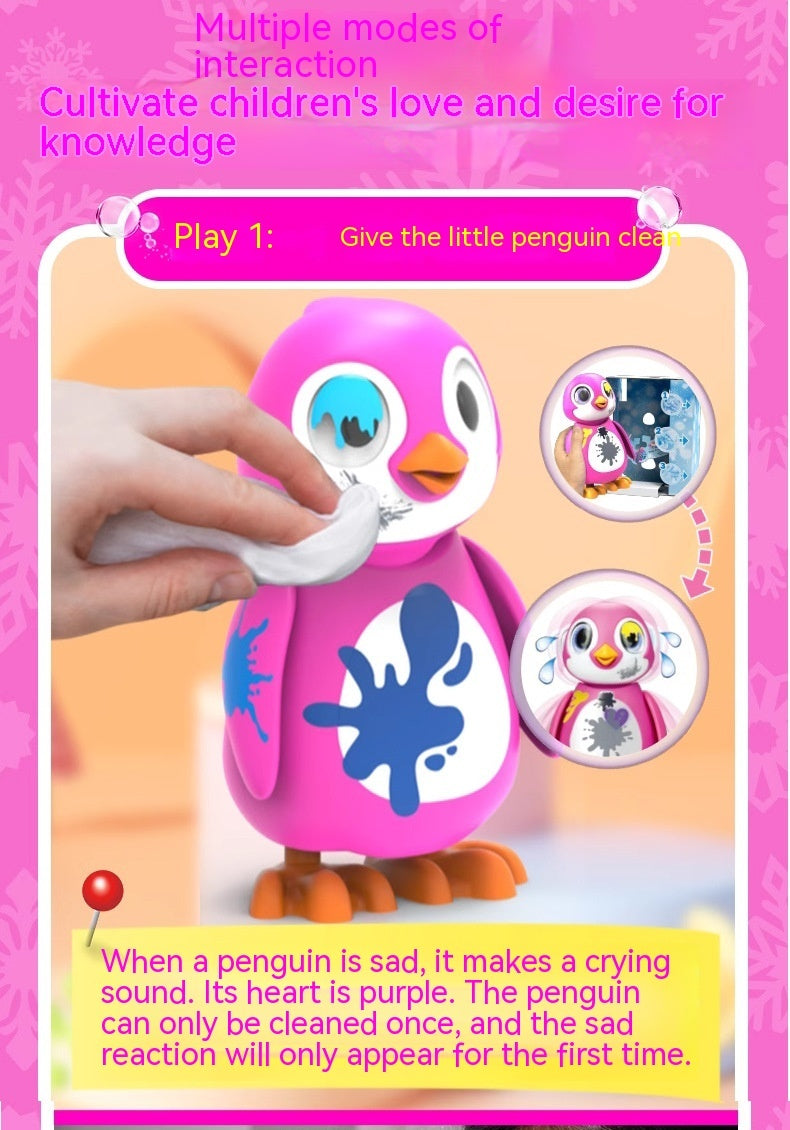 Niedliche kleine Pinguin-Simulation Elektrische Kinder Cartoon Kunststoff Haustier Spielzeug