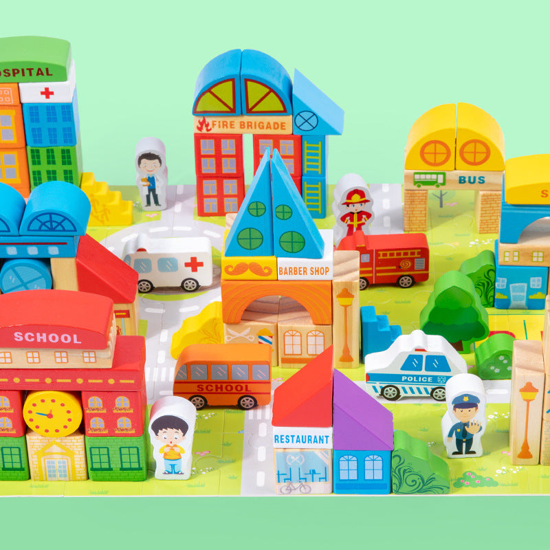Puzzle 2-3 Kindergarten Zusammenarbeit mit kreativem Transports pielzeug