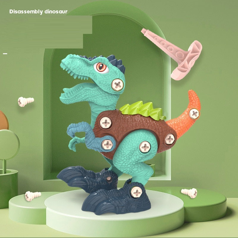 Kinder DIY Abnehmbare Dinosaurier Modell Montiert Blöcke Schraube Anziehen Spielzeug